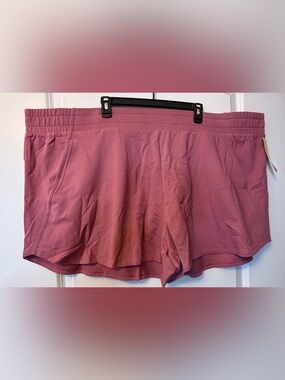 All In Motion 4X Dusty Rose Pullover Terry Cloth Shorts 5” Inseam